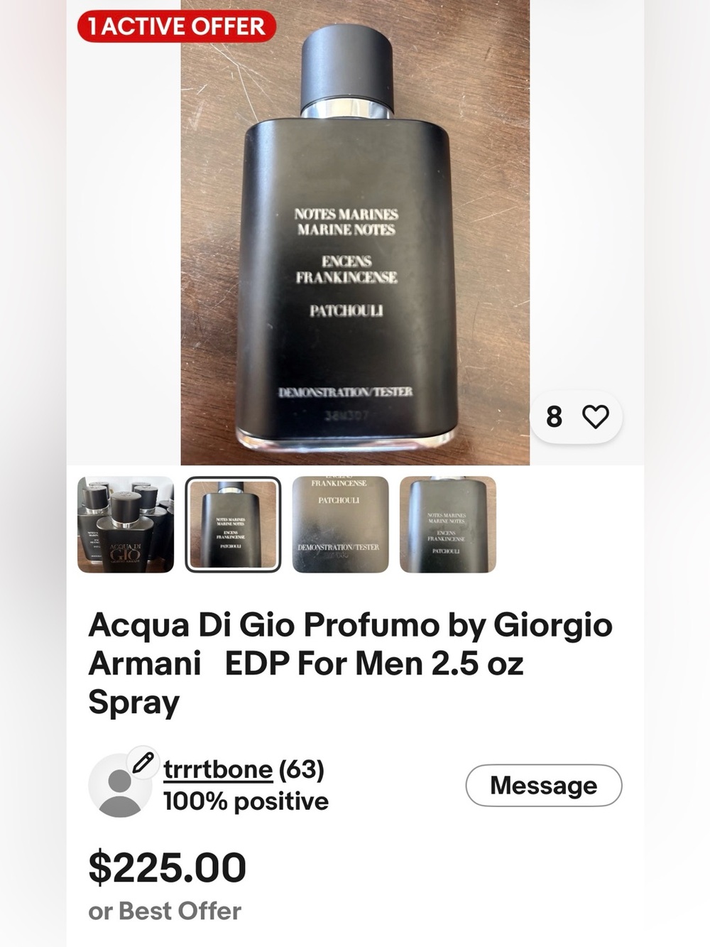 Giorgio Armani Acqua di Giò Profumo - Black with magnetic lid 2015 vintage - Picture 5 of 8